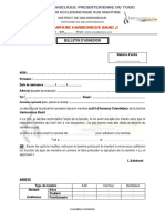 Bulletin D'adhesion