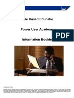 Power User Academy Booklet
