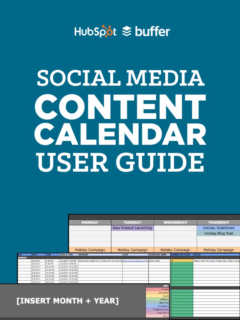 Social Media Content Calendar Guide | PDF | Twitter | Google+