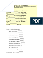 Progressive/Continuous. Watch The Punctuation and Form Sentences or Questions. Do