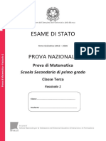 Invalsi Matematica Terza Media 2016