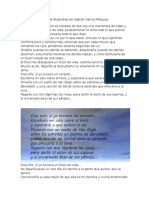 Carta despedida Gabriel García Márquez sobre vida