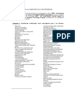 Lista de Substâncias Cancerígenas