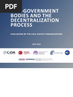 Self-Government Bodies and the Decentralization Process - Evaluation by the Civil Society Organizations