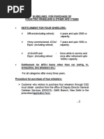 Guidelines For Purchase of 4 2 Wheelers & AFD I Items Through CSD New