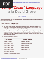 David Grove Clean Questions for addiction