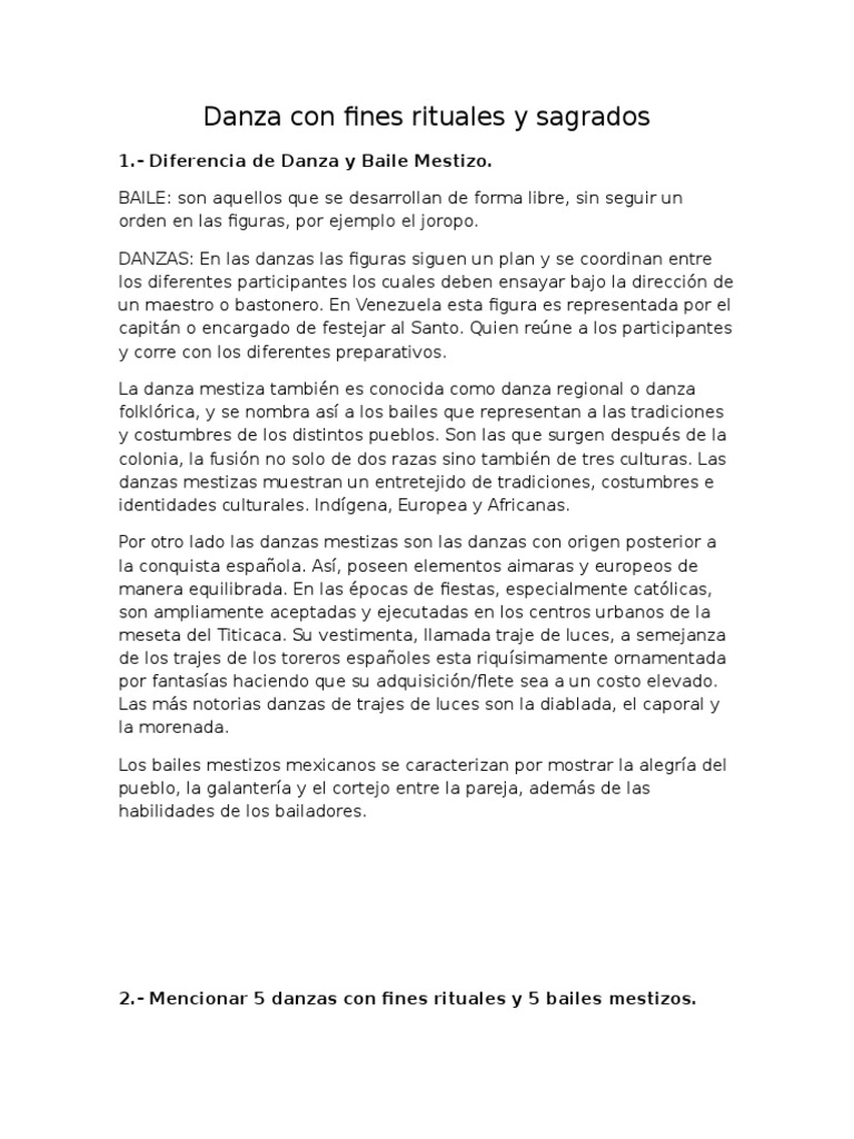 Danza Con Fines Rituales y Sagrados Náhuatl Bailes