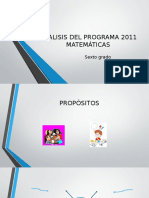 Análisis Del Programa 2011 de Matemáticas