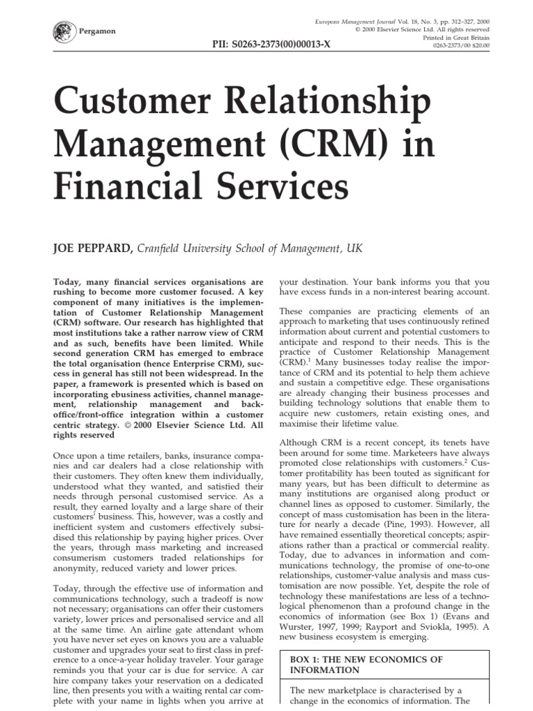 CRM Case Study PDF Banks Online Banking