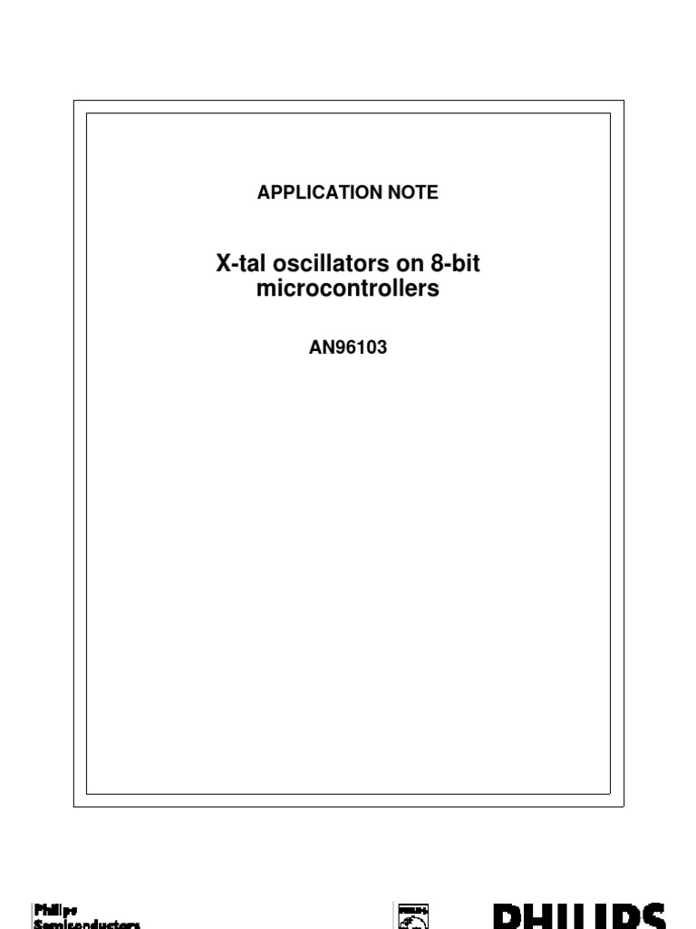XTal Oscillators On 8Bit Microcontrollers Application Note PDF Electronic Oscillator