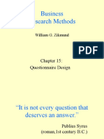 Questionnaire Design Fundamentals