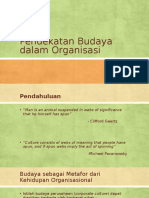 Pendekatan Budaya Dalam Organisasi