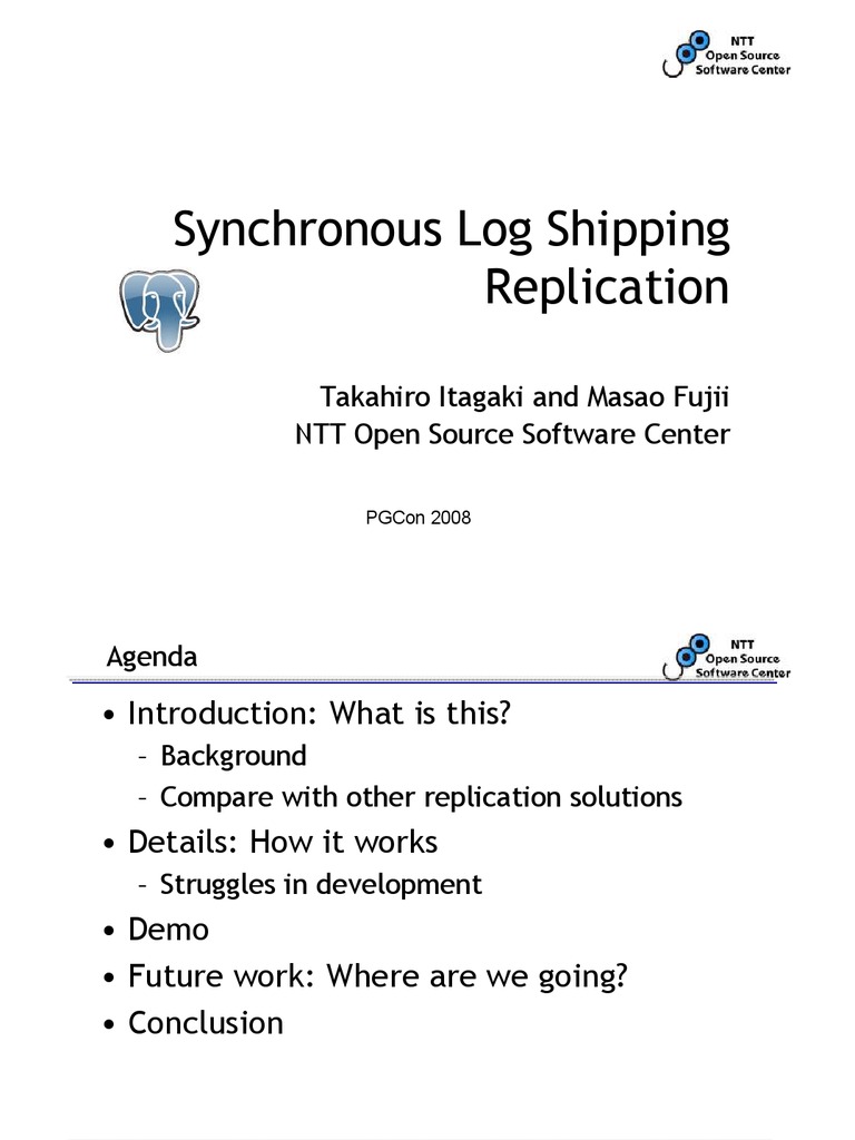 61 Synchronous Log Shipping Replication PDF Postgre Sql Oracle