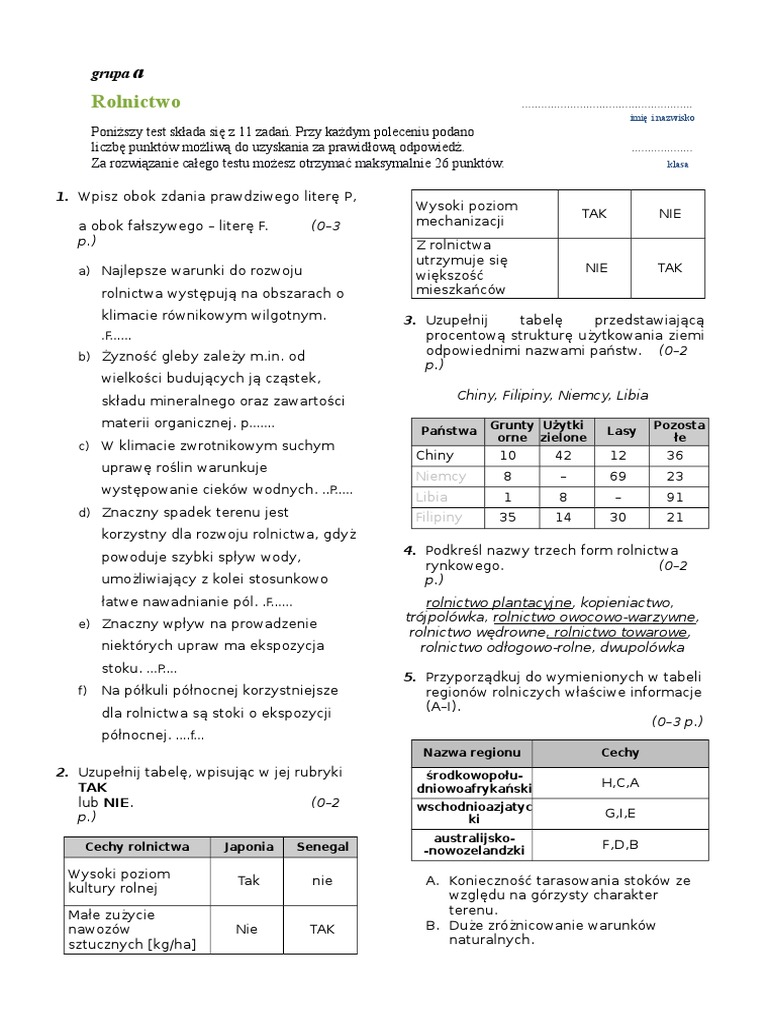Ludność I Osadnictwo Sprawdzian Nowa Era sprawdzian