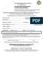 2016 Flag Football Registration Form