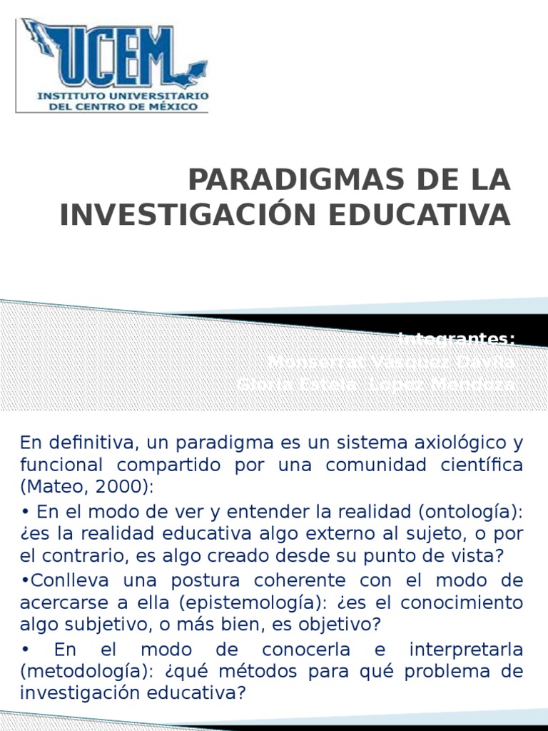Paradigmas de La Investigación Educativa | PDF | Paradigma | Science