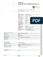 Product Data Sheet: Miniature Circuit Breaker 120/240V 15A