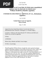 Marino v. US Postal Service, 25 F.3d 1037, 1st Cir. (1994)