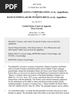 Executive Leasing v. Banco Popular, 48 F.3d 66, 1st Cir. (1995)