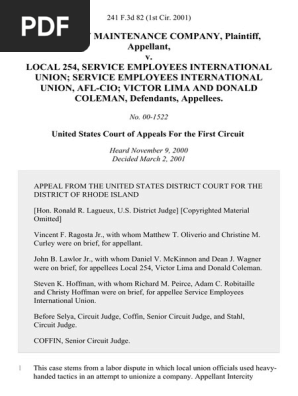 Intercity Maintenanc v. Local 254, 241 F.3d 82, 1st Cir. (2001)