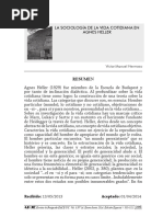 La Sociología de La Vida Cotidiana de Agnes Heller