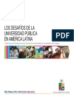 Los Desafios de La Universidad Publica en America Latina Conferencia Del Rector Arocena