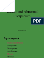 normal and abnormal puerperium