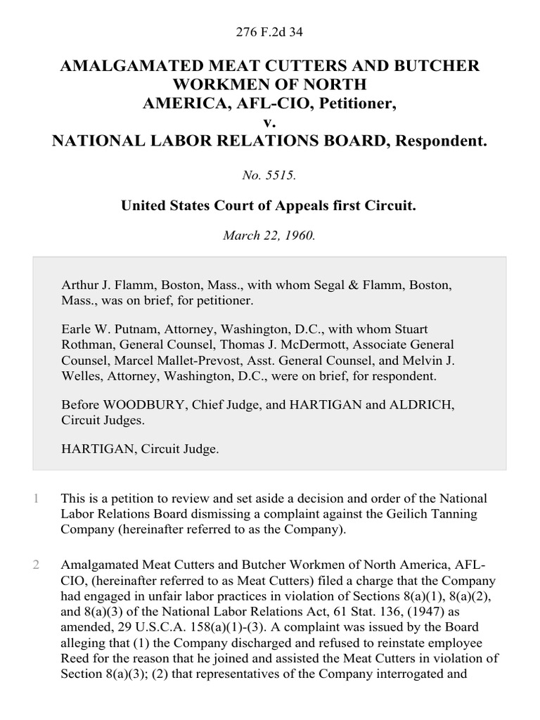 Amalgamated Meat Cutters and Butcher Workmen of North America, AflCio