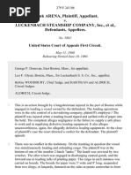 Frank Arena v. Luckenbach Steamship Company, Inc., 279 F.2d 186, 1st Cir. (1960)