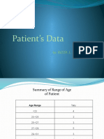 Patient's Data: By: Rizzil L. Ampong