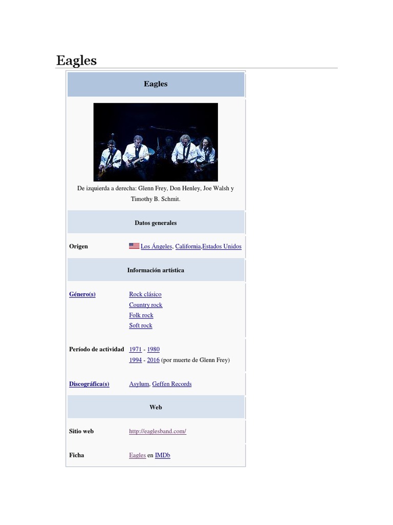 Eagles I | PDF | La música rock | Musica Popular
