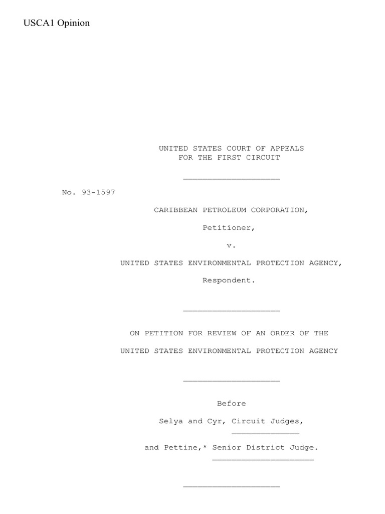 EPA Permit Review: Caribbean Petroleum Case | PDF | Clean Water Act ...