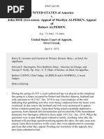 United States v. John Doe (Two Cases) - Appeal of Marilyn Alperen. Appeal of Robert Alperen, 478 F.2d 194, 1st Cir. (1973)