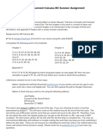 Advanced Placement Calculus BC Summer Assignment: Google Classroom