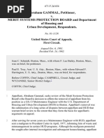 Abraham Gammal v. Merit Systems Protection Board and Department of Housing and Urban Development, 671 F.2d 654, 1st Cir. (1982)