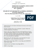 Independent Community Bankers Association of South Dakota, Inc. v. Board of Governors of The Federal Reserve System, First City Bancorporation of Texas, Inc., Intervenor, 820 F.2d 428, 1st Cir. (1987)