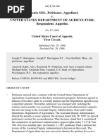 Antonio Sol v. United States Department of Agriculture, 843 F.2d 560, 1st Cir. (1988)