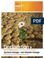 Declaration: System Change - Not Climate Change