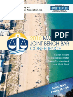 2016 Maryland Joint Bench Bar Conference Program Guide