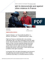 2016-06 Petition For The Right To Demonstrate and Against Police Violence in France