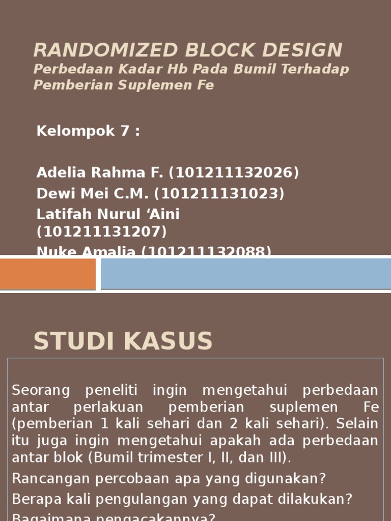 Penerapan Randomized Block Design | PDF