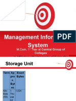 Management Information System Storage and Devices