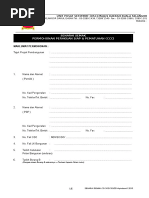 Senarai Semak Ccc Osc3 0 2015 Pdf
