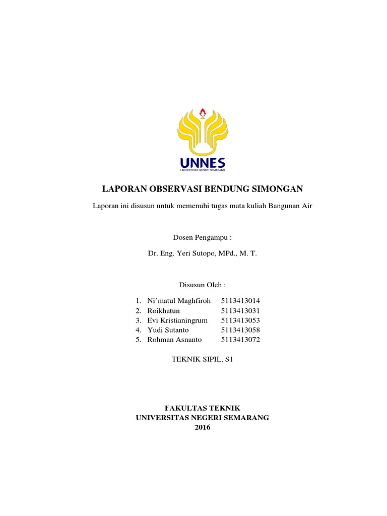 Contoh Cover Laporan