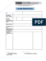 Modelo de Plan Especifico