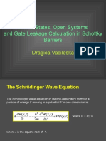 Bound States, Open Systems and Gate Leakage Calculation in Schottky Barriers