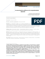 Los Efectos de La Comunicación Política en El Comportamiento Electoral