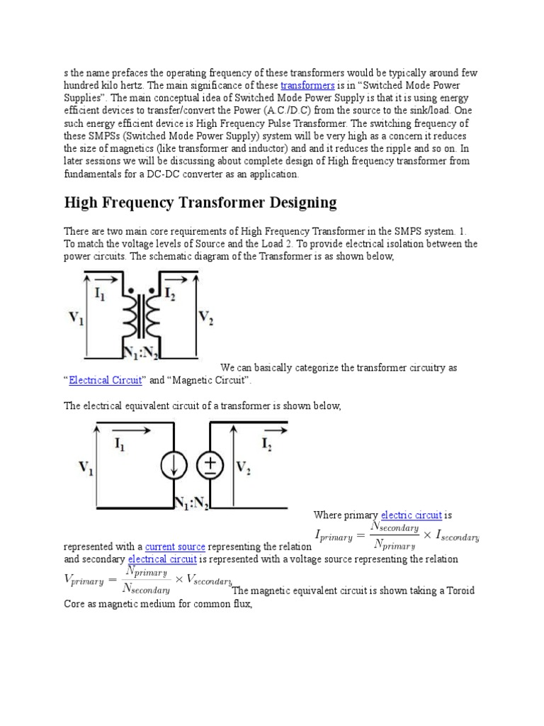 Pulse Transformer Design | PDF | Transformer | Power Supply