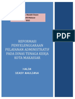 Reformasi Penyelenggaraan Pelayanan Administratif Disnaker Kota Makassar PDF