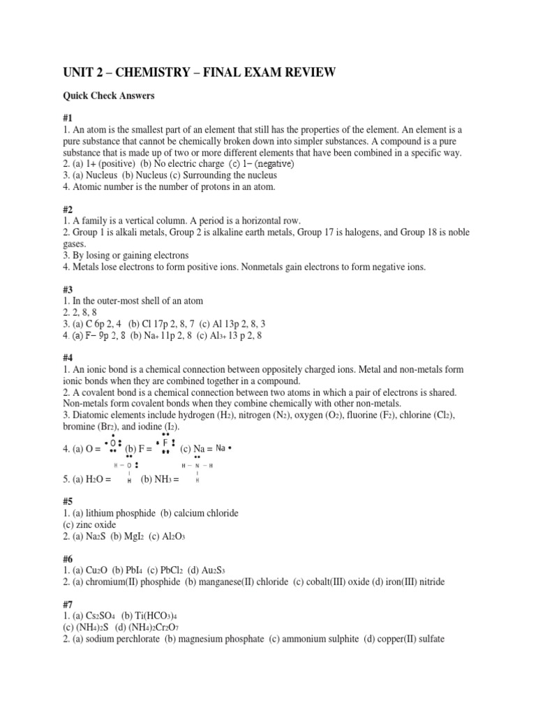 Chemistry Final Exam Review Guide | PDF | Radioactive Decay | Atomic ...